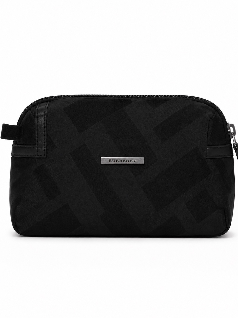 Burberry Black Logo Plaque Toiletry Bag